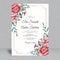 Sweet watercolour floral wedding card template