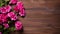 Sweet William Flower on Wooden Background with Copy Space