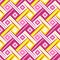 Sweet Yellow Pink Complicated Woven Rhombus Webbing Oblique Seamless Pattern | Wrhombus Series