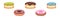 Sweet and Yummy Creamy Eclair and Donut Dessert Vector Set