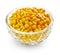 Sweetcorn in crystal bowl