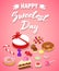 Sweetest day concept background, isometric style