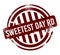Sweetest Day rd Saturday - red round grunge button, stamp
