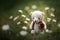 Sweetheart Bear in a Flowery Wonderland. Generative AI