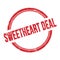 SWEETHEART DEAL text written on red grungy round stamp