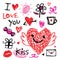 Sweetheart I Love You Valentine Heart Cute Cartoon Vector