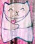 Sweetheart Kitty Cat Whimsical Illustration