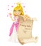 Sweetheart Princess with banners - your fairy tale begins here