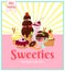 Sweeties retro poster design