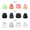 Sweetness, dessert, cream, treacle .Cakes country set collection icons in cartoon,black,outline style vector symbol