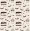 Sweets bakery hand drawn pattern seamless