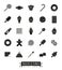 Sweets and cakes glyph icon Set