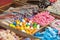 Sweets, candied and jellies at street market stall