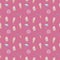 Sweets donut ice cream cupcake candy glossy colorful cute on a saturated bright pink background seamless vector pattern.