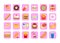 Sweets and fatty food icons