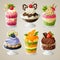 Sweets ice cream mousse dessert set