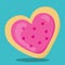 Sweets pink donut heart 11