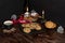 Sweets table with chocolate chip cookies and peanut cookies