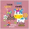 Sweety cow in the garden funny animal cartoon