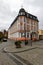 Swidwin, zachodniopomorskie / Poland - November, 6, 2019: Buildings of the town hall in a small town. The seat of municipal