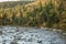 Swift River littered with rocks near the Albany Covered Bridge