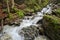 Swift water stream with waterfalls in Mala Fatra NP, Slovakia