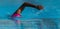 Swim competition swimmer athlete doing crawl stroke
