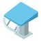 Swim diving board icon, isometric style