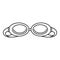 Swim glasses icon, outline style