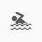 Swim icon, sport vector, exercise illustration