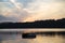 Swim platform on lake