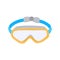 swim pool goggles cartoon vector illustration