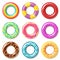 Swim rings. Swimming ring colorful buoy pool kids float inflatables toys beach children lifesaver summer realistic