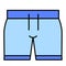 Swim trunks icon, Summer vacation related vector