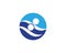 swiming Water wave icon vector