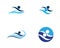 swiming Water wave icon vector