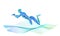 Swimmer Breaststroke vector color silhouette