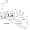 Swimmer coloring page