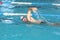 Swimmer in comptition