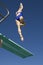 Swimmer Diving Of The Springboard