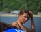 Swimmer girl at Galata-Varna marathon