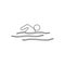 swimmer icon. Element of Sport for mobile concept and web apps icon. Outline, thin line icon for website design and development,