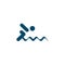 Swimmer logo design vector template