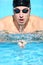Swimmer - man swimming breaststroke