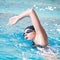 Swimmer performing the crawl stroke