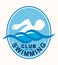 Swimmer Swimming Club Sports Logo Illustration
