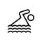 Swimmer thin line icon