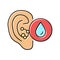 swimmers ear color icon vector illustration