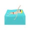 Swimming backstroke cartoon icon