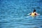 Swimming in Bagnaia town, in Elba Island, Italy